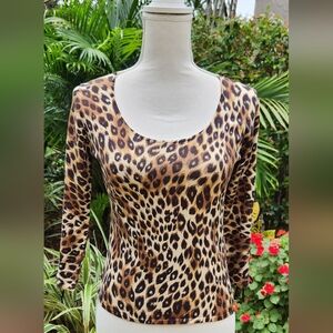 Leopard Silk Knit Sweater by August Silk